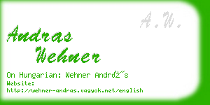 andras wehner business card